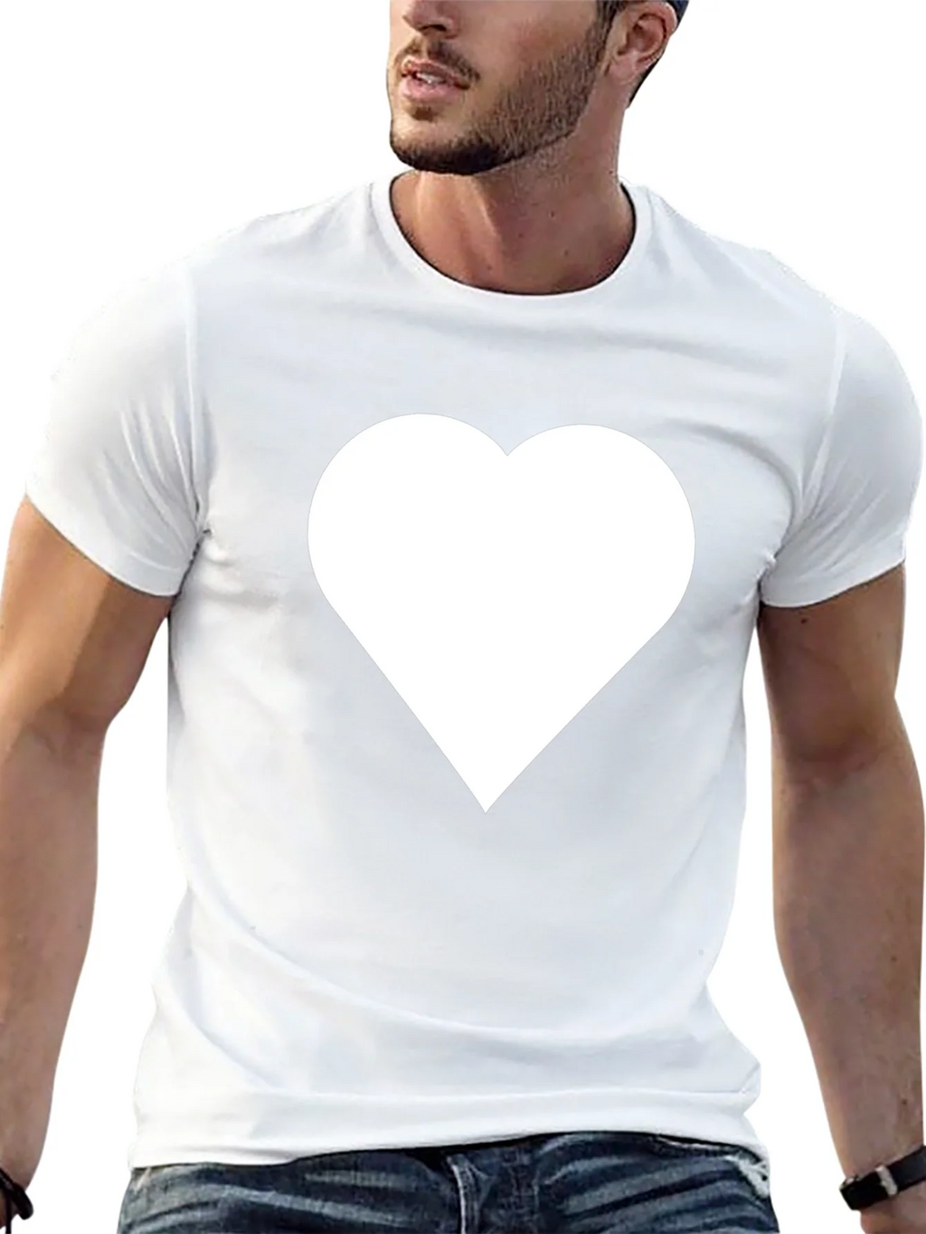 Heart Graphic T-Shirt - Black Casual Tee product image 12