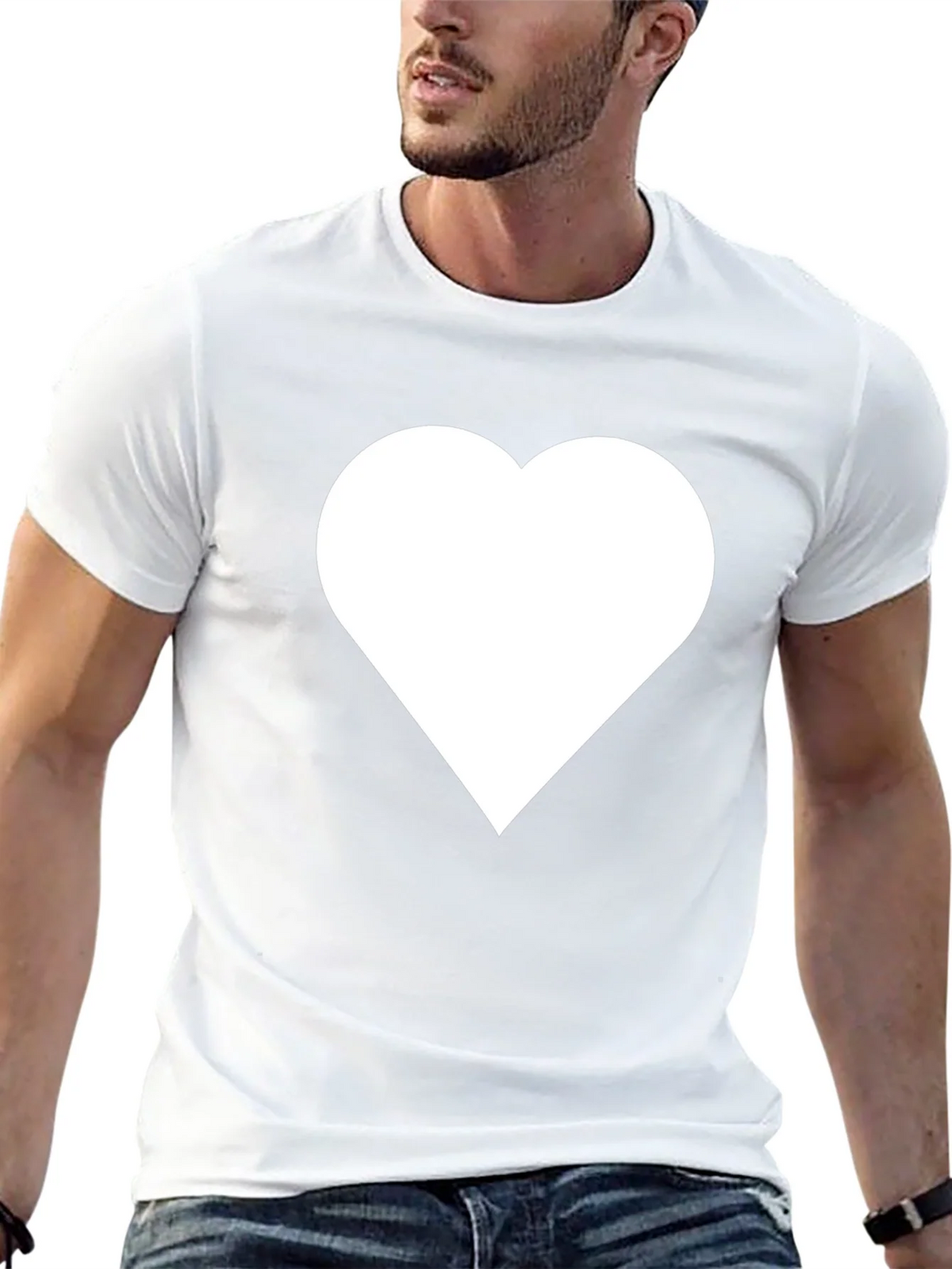 Heart Graphic T-Shirt - Black Casual Tee product image 12