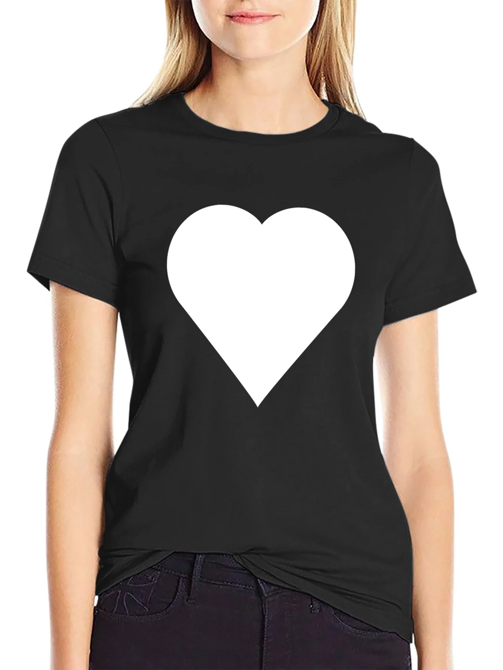 Heart Graphic T-Shirt - Black Casual Tee product image 2