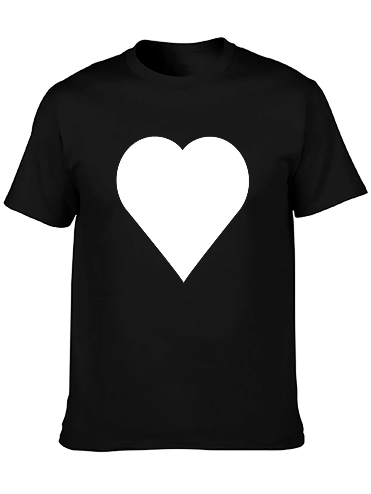Heart Graphic T-Shirt - Black Casual Tee product image 3