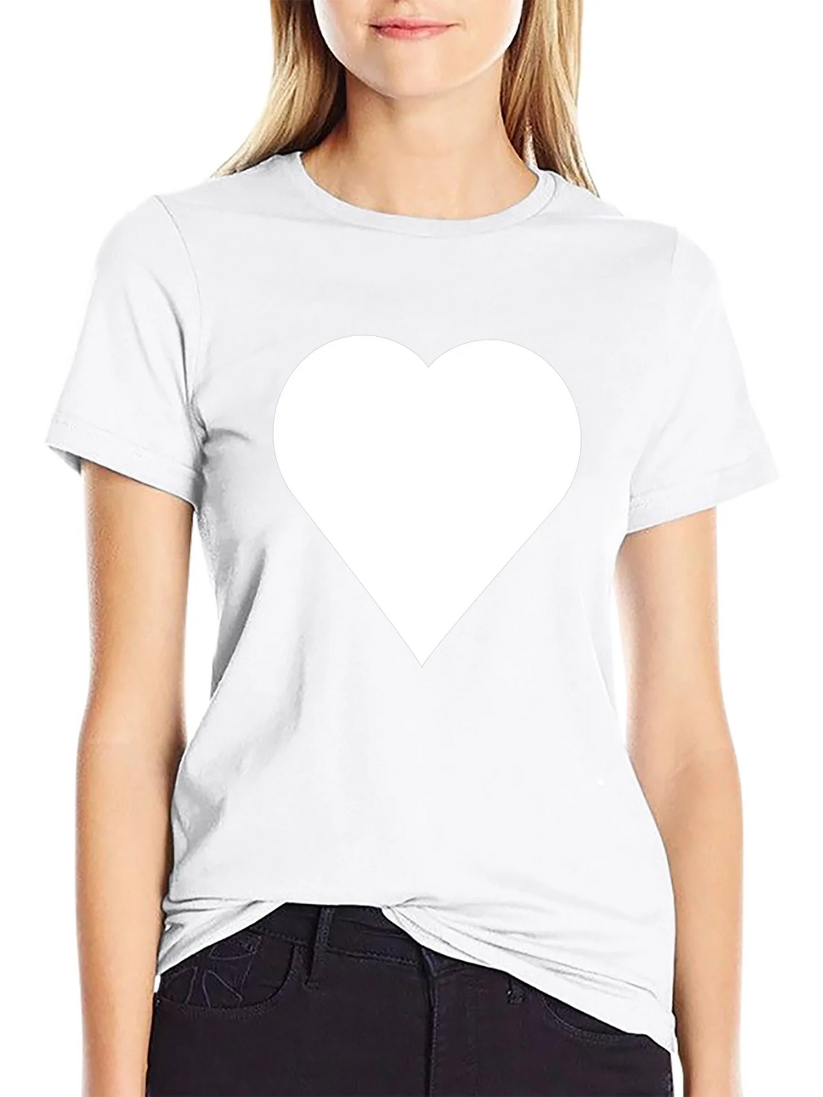 Heart Graphic T-Shirt - Black Casual Tee product image 8