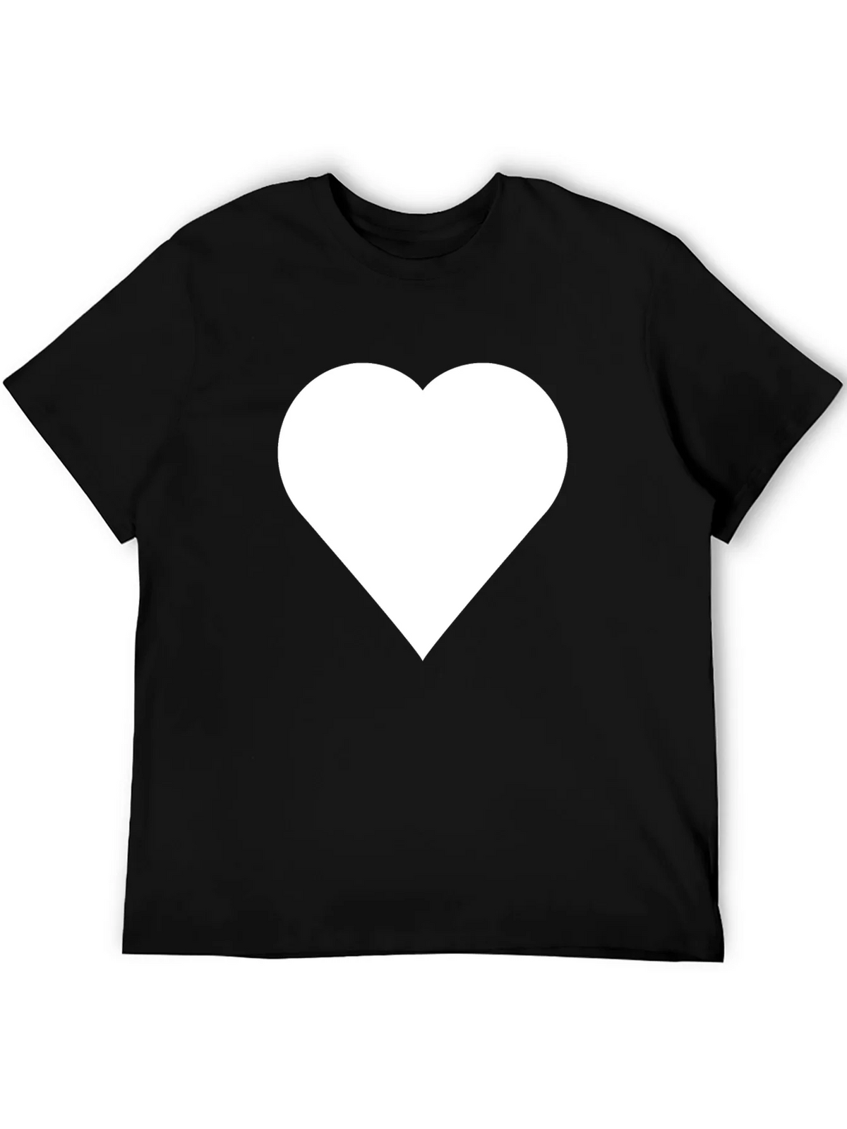 Heart Graphic T-Shirt - Black Casual Tee product image 5