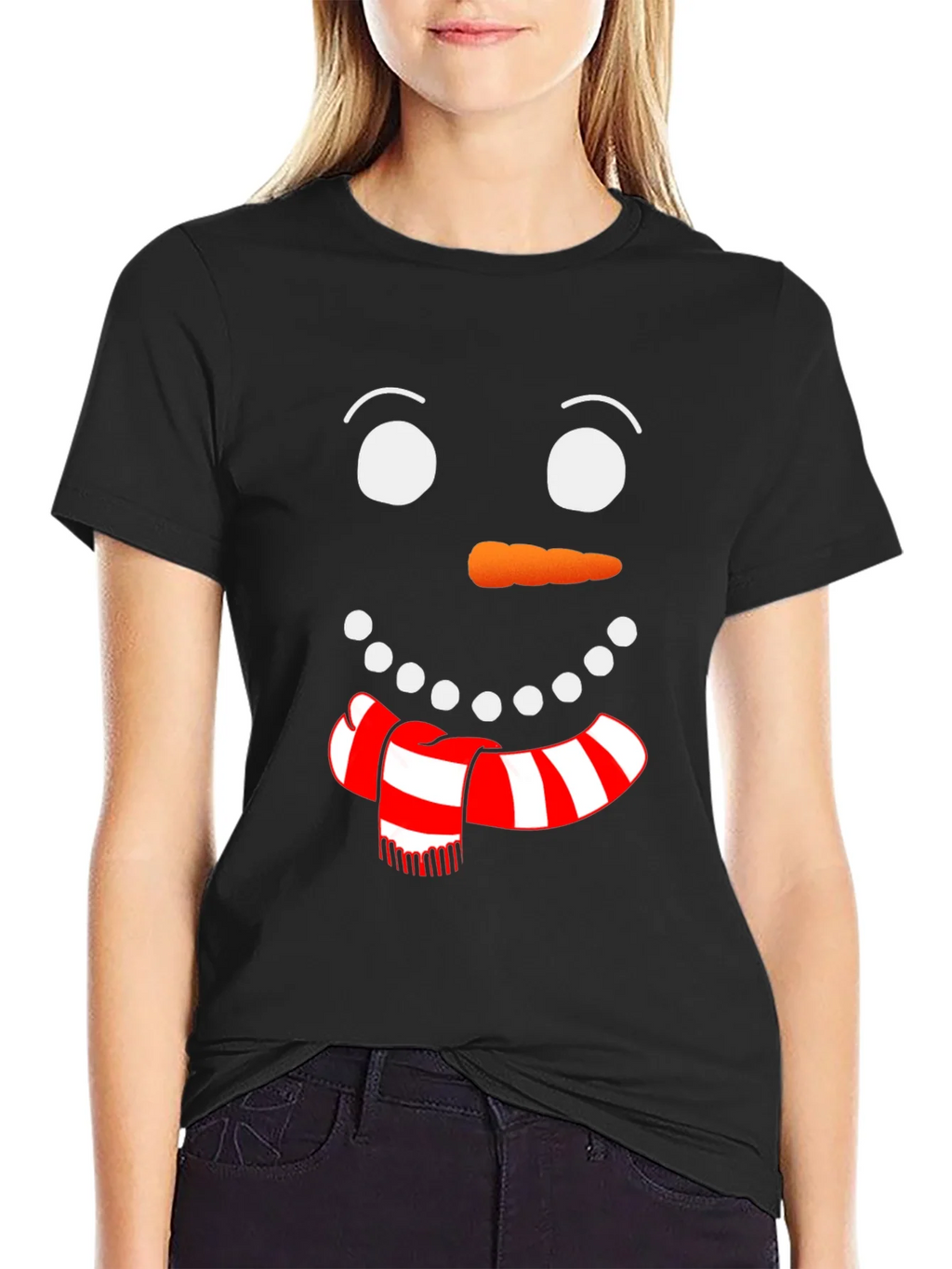 Festive Snowman Face Graphic Tee product image 2