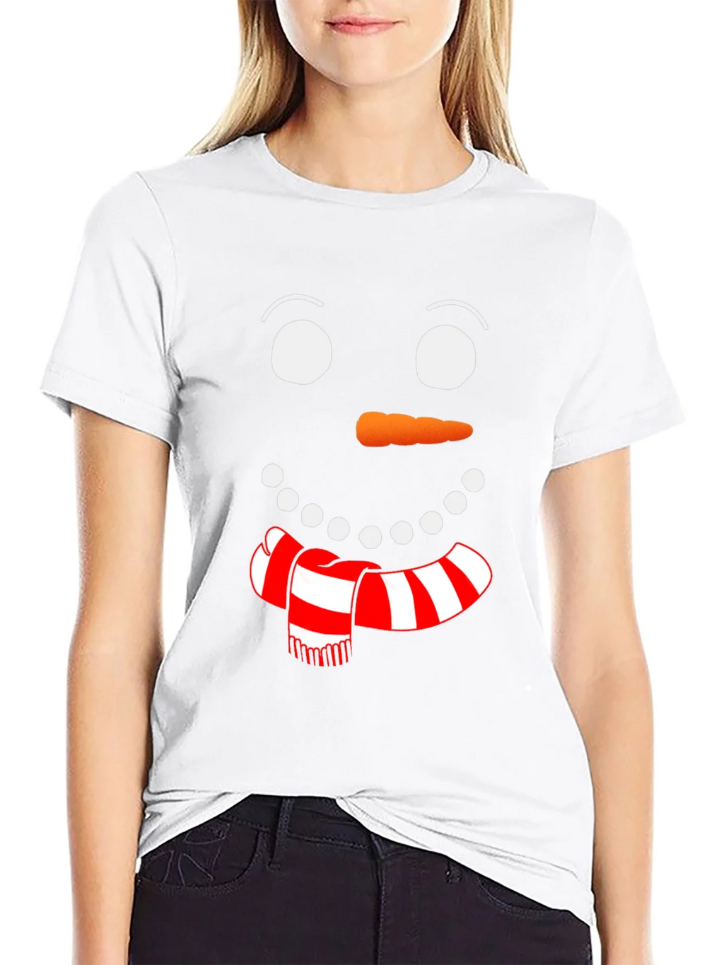 Festive Snowman Face Graphic Tee product image 8