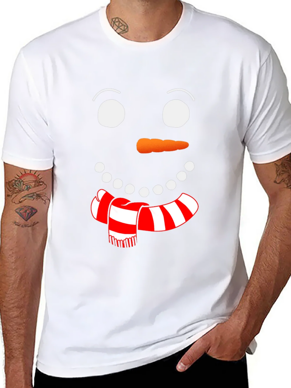 Festive Snowman Face Graphic Tee product image 7