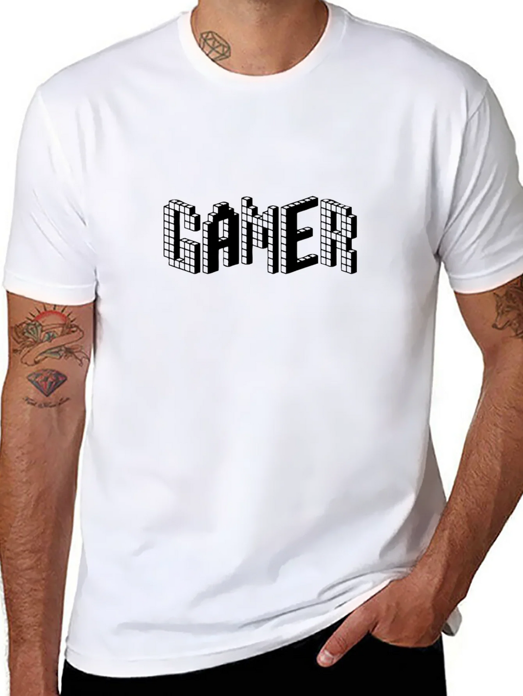 Pixel Gamer Graphic Tee - Black Short Sleeve product image 7