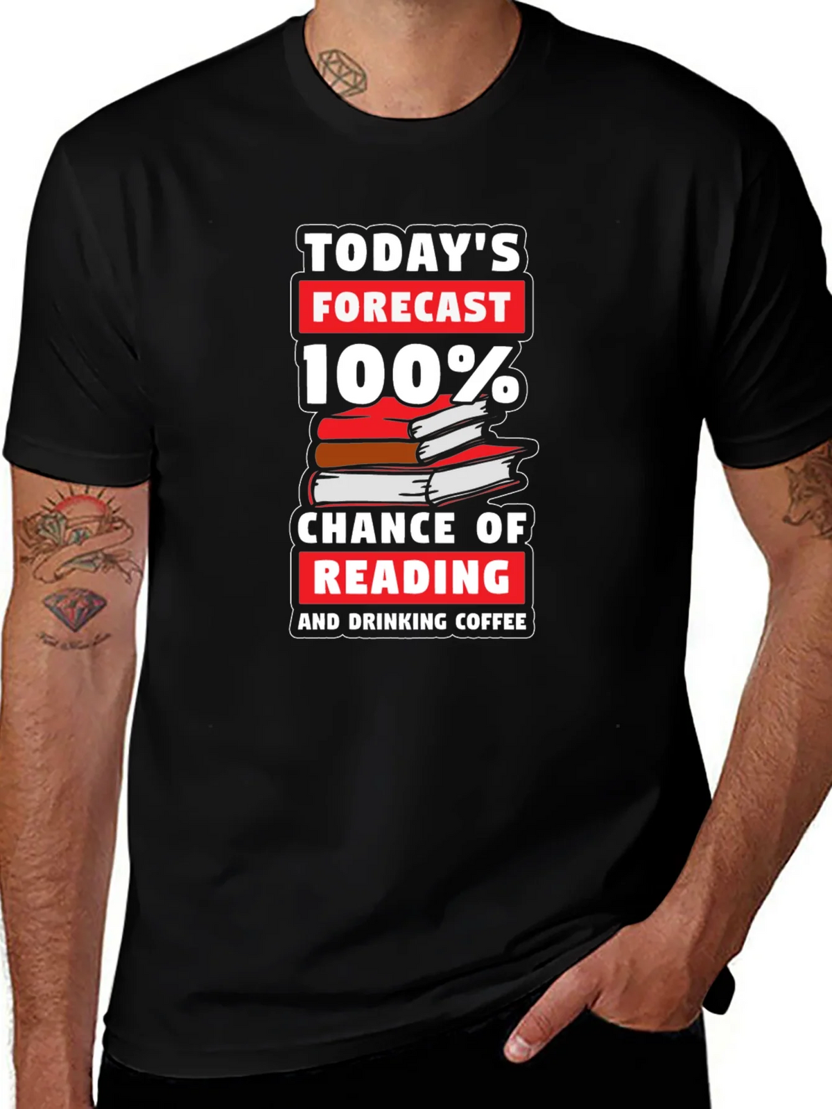 Reading & Coffee Forecast T-Shirt product image 1