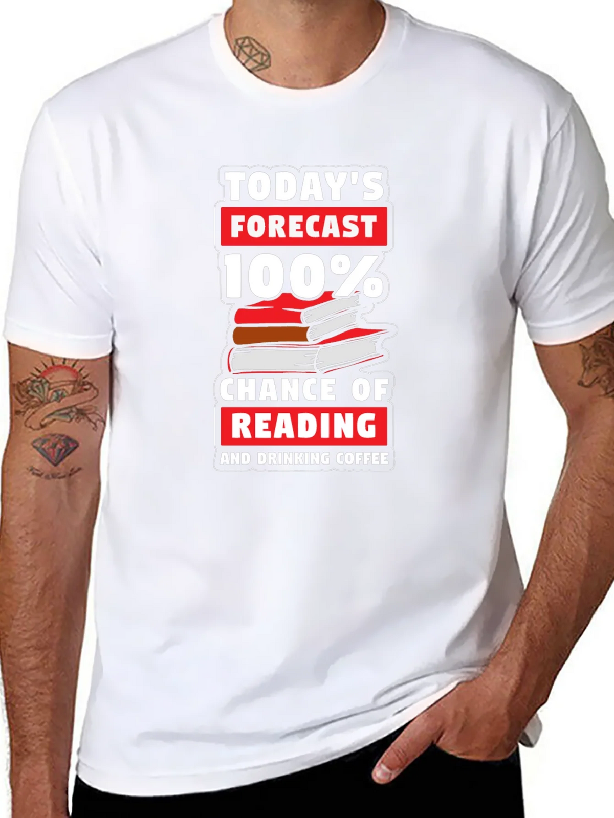 Reading & Coffee Forecast T-Shirt product image 7