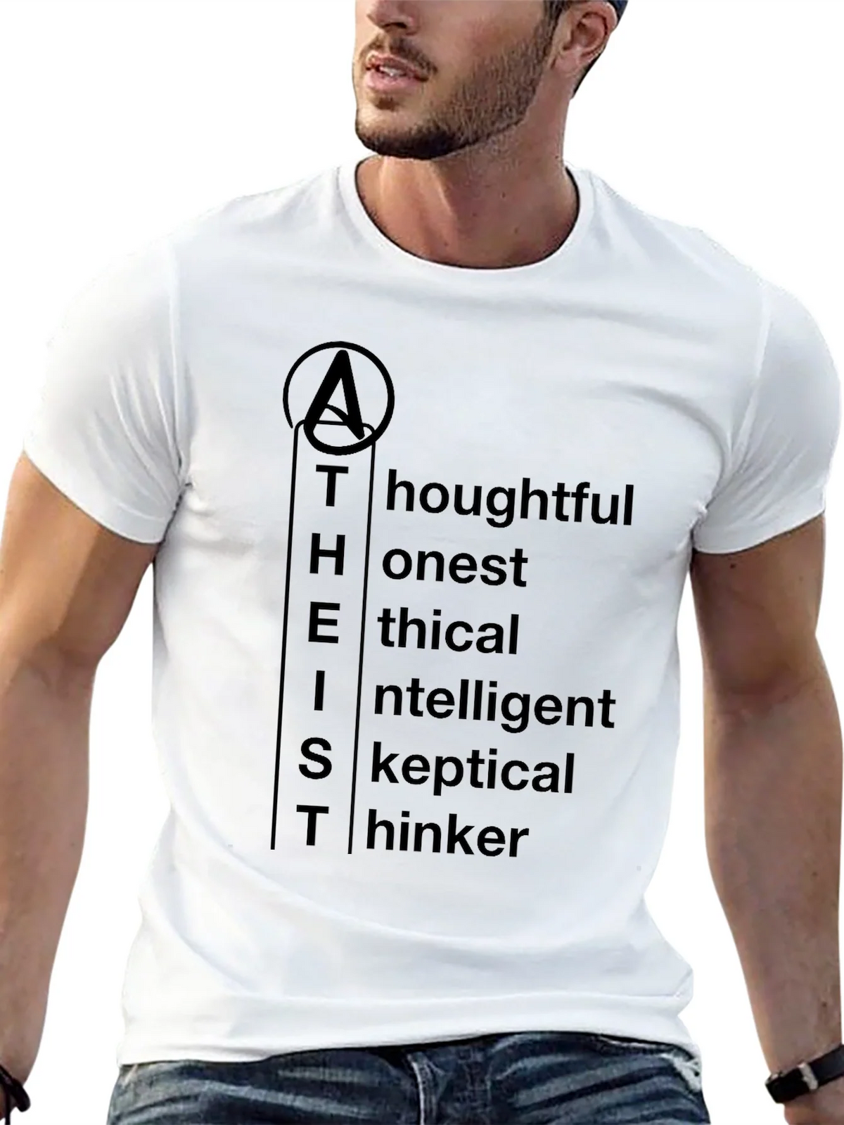 Atheist Definition T-Shirt - Thoughtful Honest Ethical product image 12
