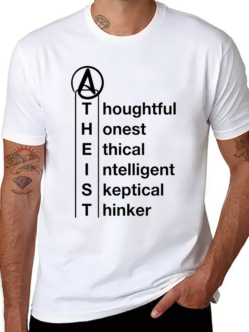 Atheist Definition T-Shirt - Thoughtful Honest Ethical product image 7