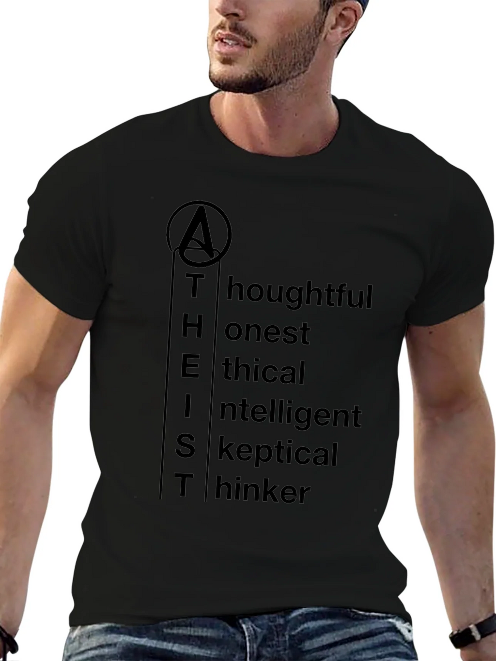 Atheist Definition T-Shirt - Thoughtful Honest Ethical product image 6