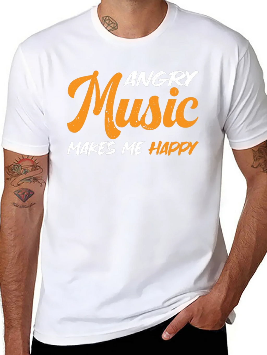 Angry Music Makes Me Happy T-Shirt product image 7