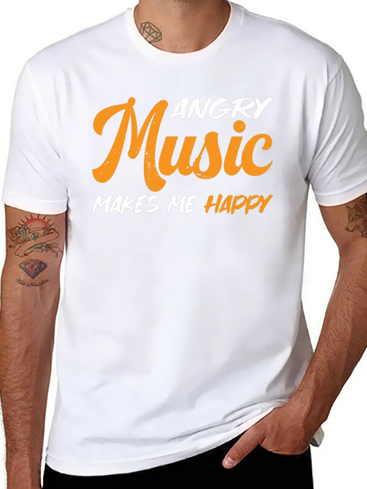 Angry Music Makes Me Happy T-Shirt product image 7