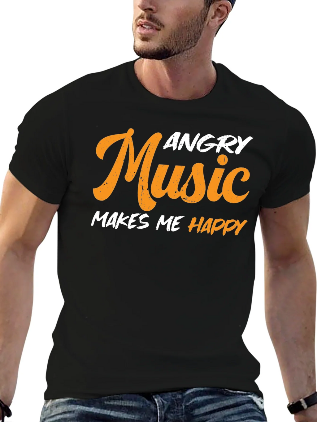 Angry Music Makes Me Happy T-Shirt product image 6