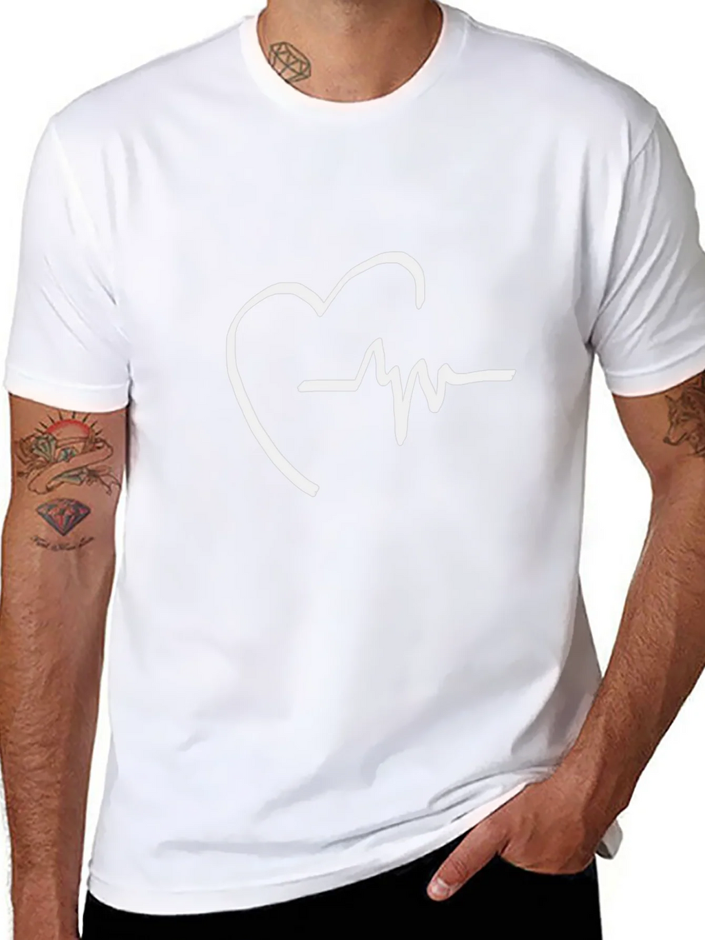Heartbeat Graphic Tee - Stylish Black T-Shirt product image 7