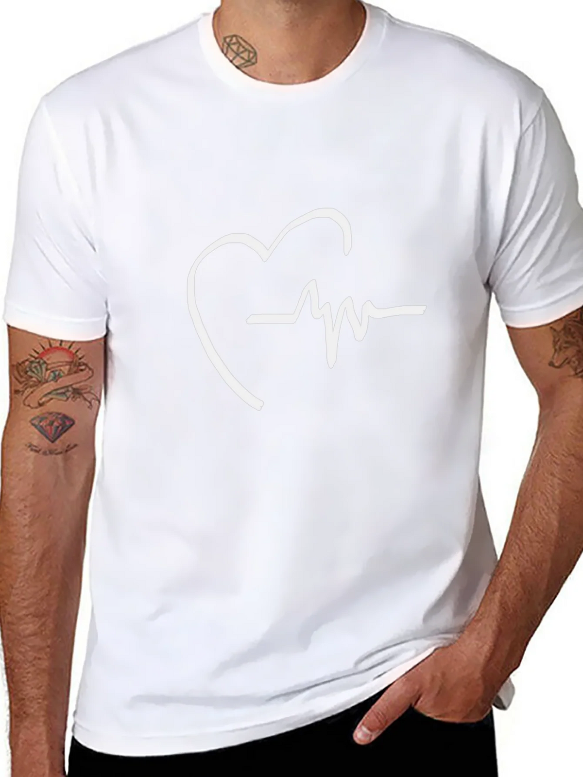 Heartbeat Graphic Tee - Stylish Black T-Shirt product image 7