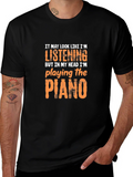 Piano Player T-Shirt - Head in the Music product image 1