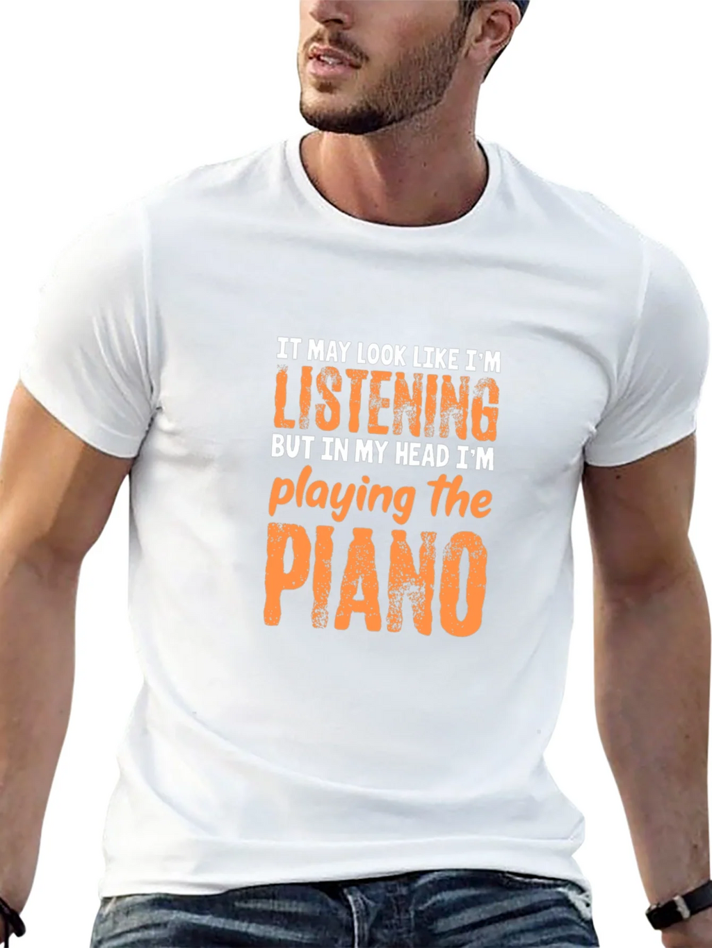 Piano Player T-Shirt - Head in the Music product image 12