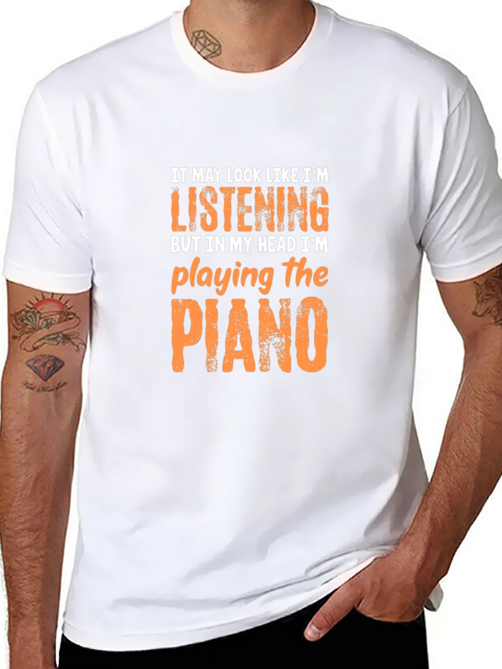 Piano Player T-Shirt - Head in the Music product image 7