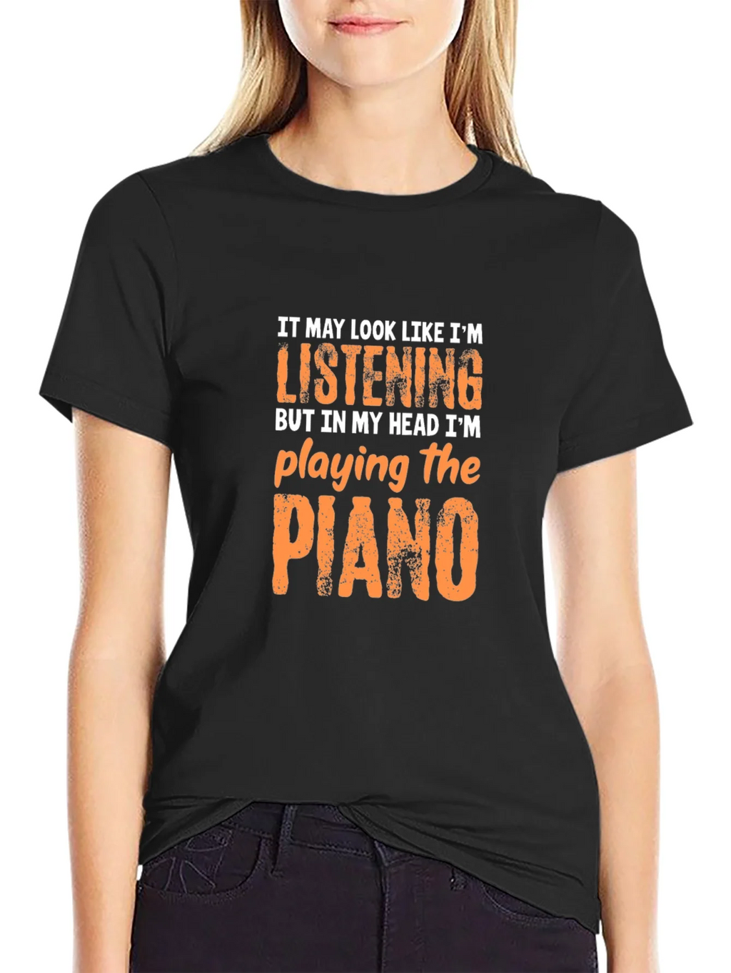 Piano Player T-Shirt - Head in the Music product image 2