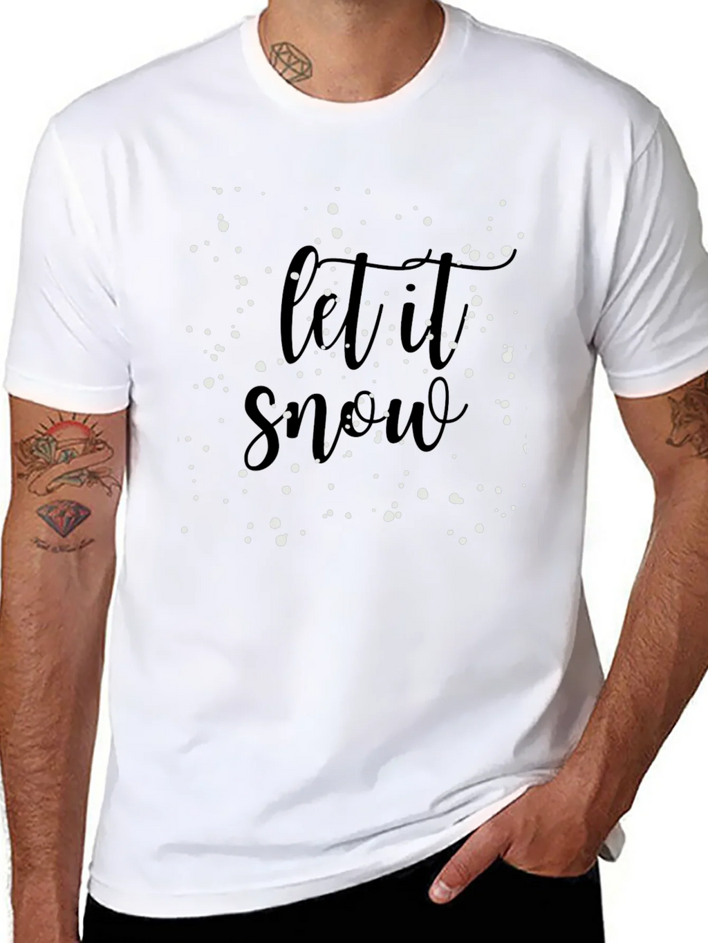 Let It Snow Black Graphic Tee product image 7
