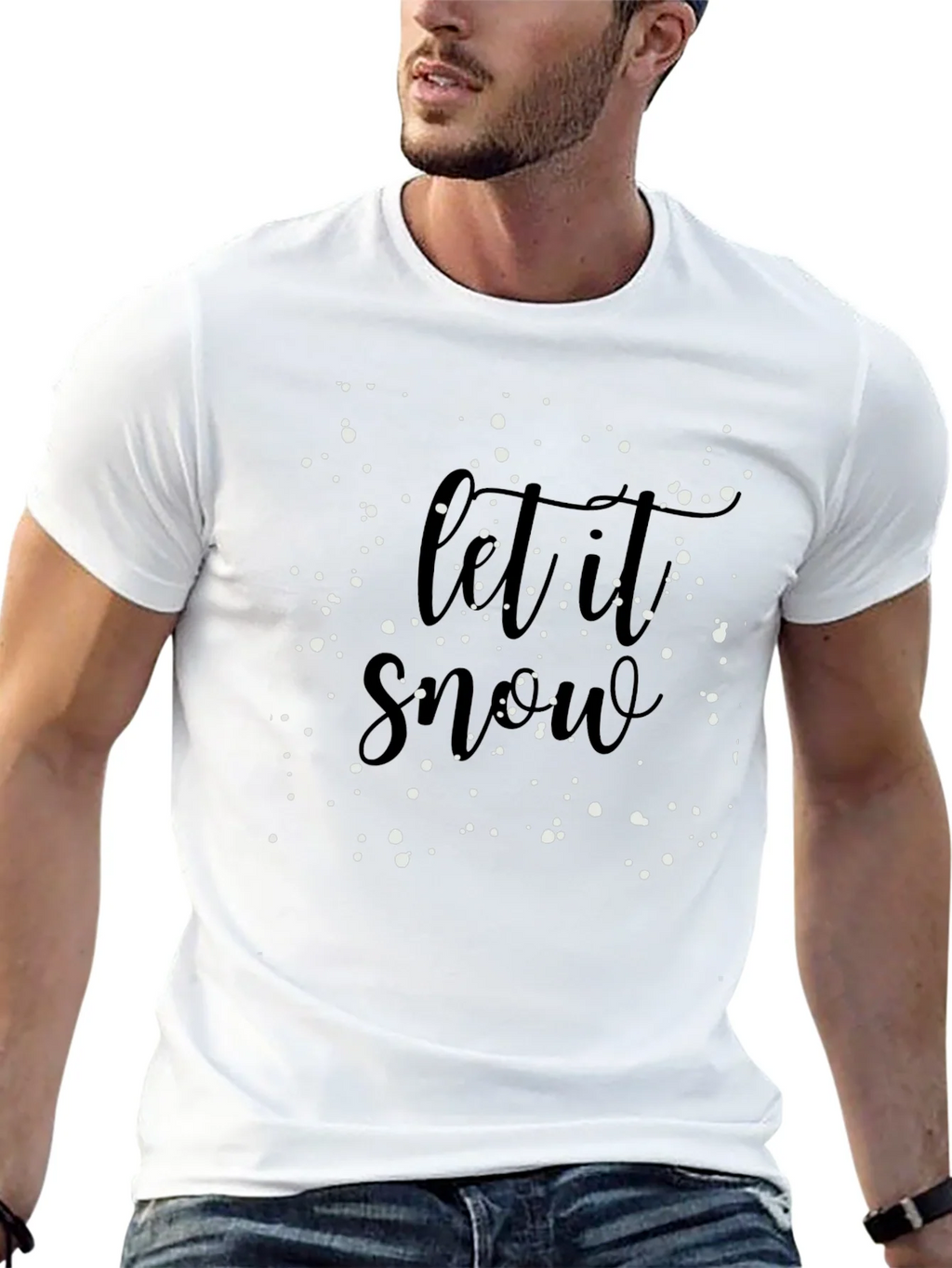 Let It Snow Black Graphic Tee product image 12