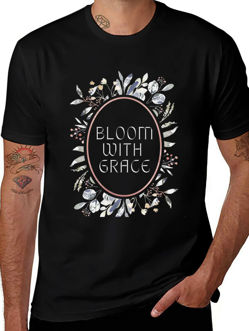 Bloom With Grace Floral Tee - Black product image 1