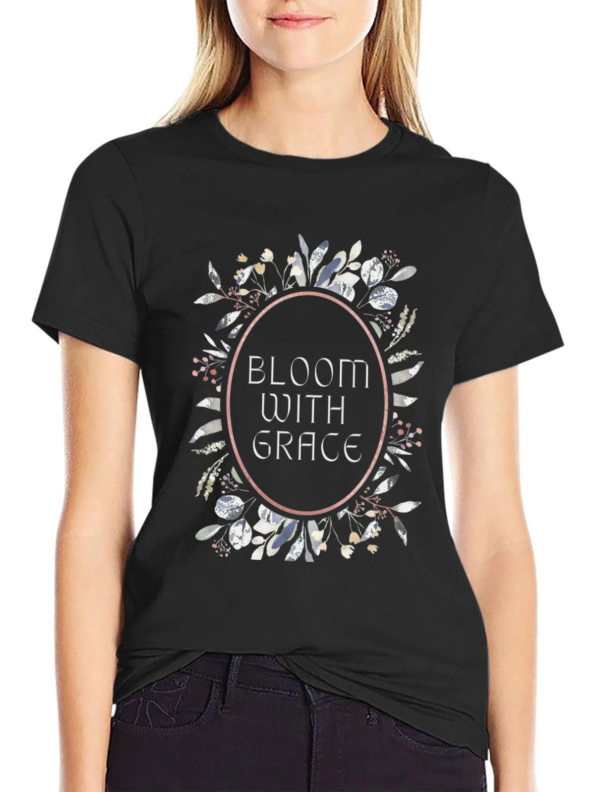 Bloom With Grace Floral Tee - Black product image 2