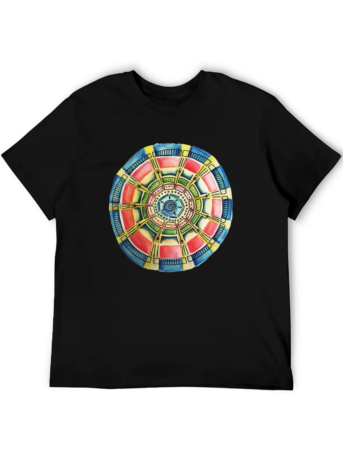 Abstract Mandala Graphic Tee - Black Cotton Comfort product image 5