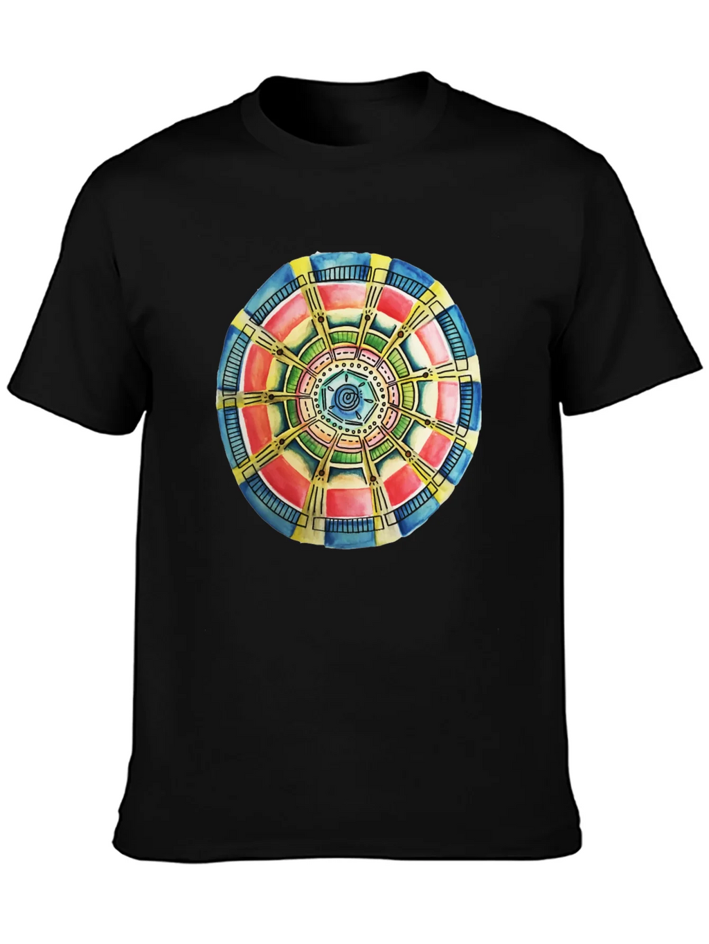 Abstract Mandala Graphic Tee - Black Cotton Comfort product image 3
