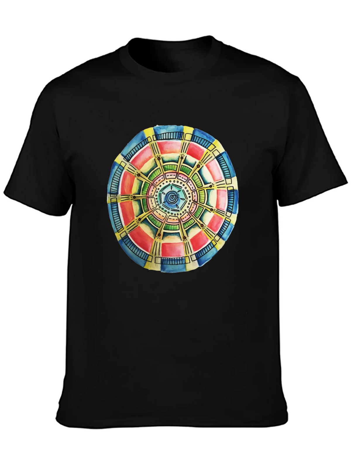 Abstract Mandala Graphic Tee - Black Cotton Comfort product image 3