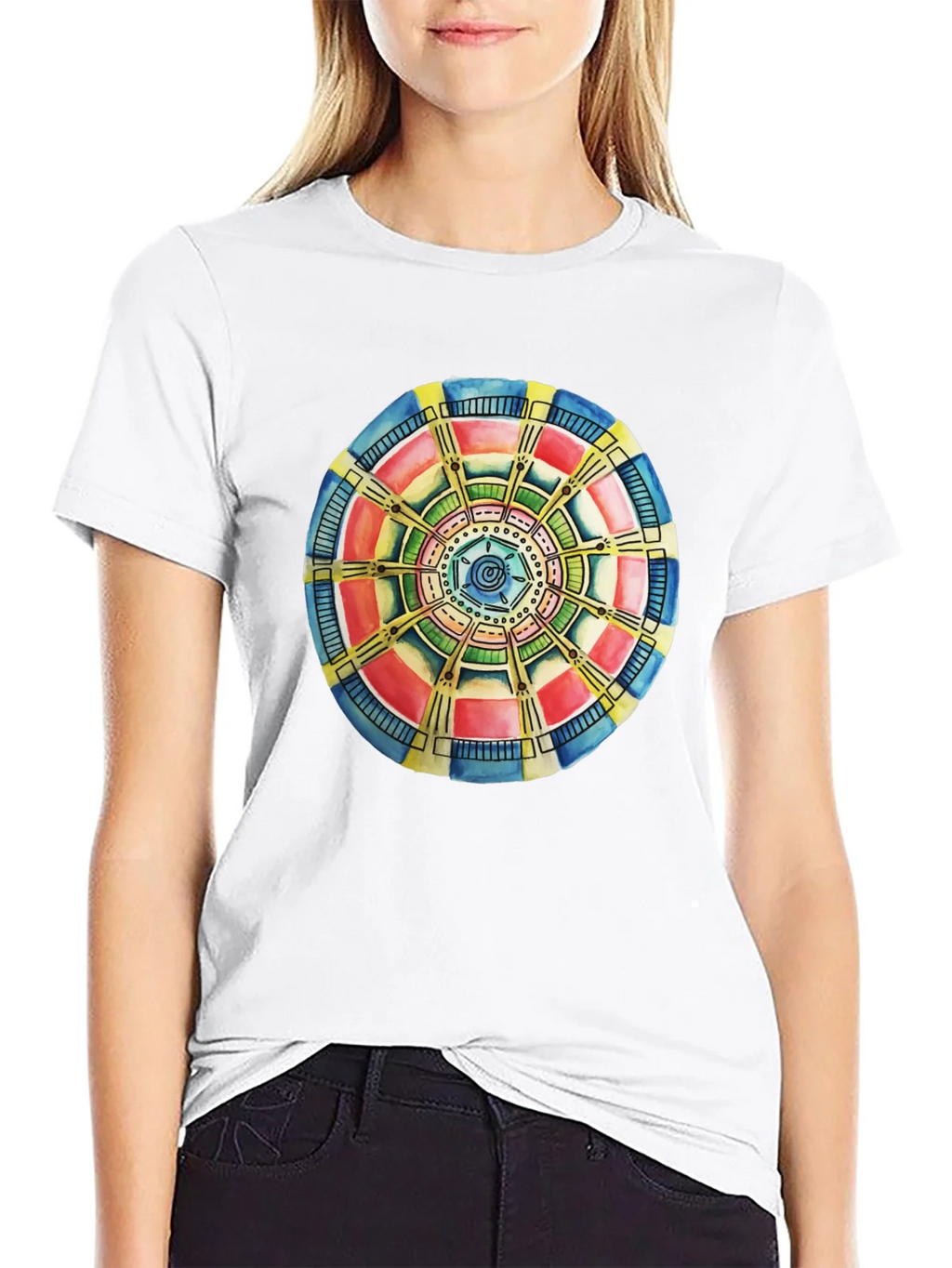 Abstract Mandala Graphic Tee - Black Cotton Comfort product image 8
