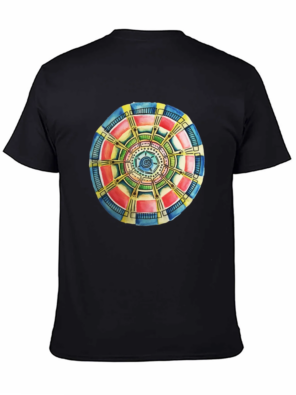 Abstract Mandala Graphic Tee - Black Cotton Comfort product image 4