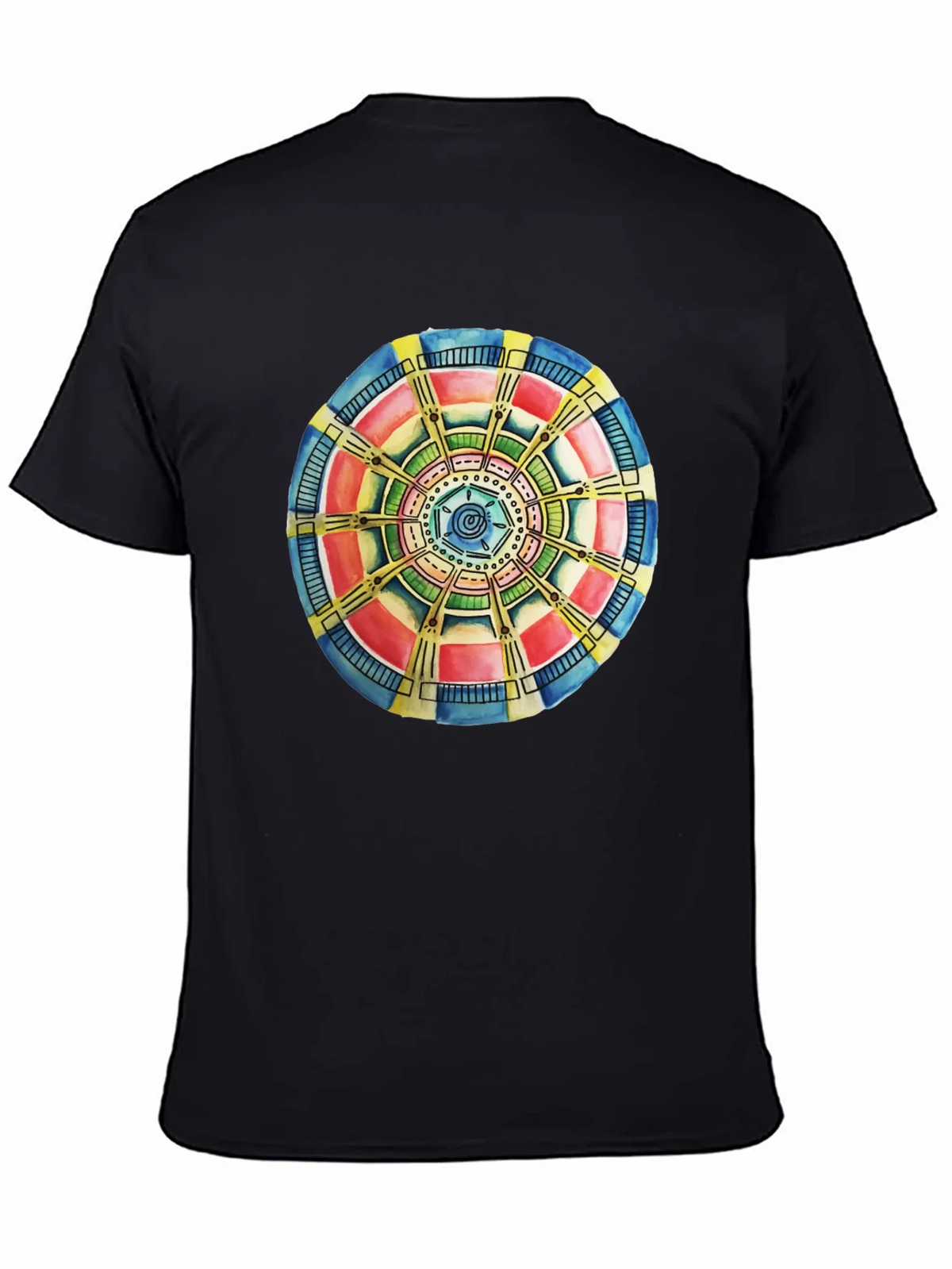 Abstract Mandala Graphic Tee - Black Cotton Comfort product image 4