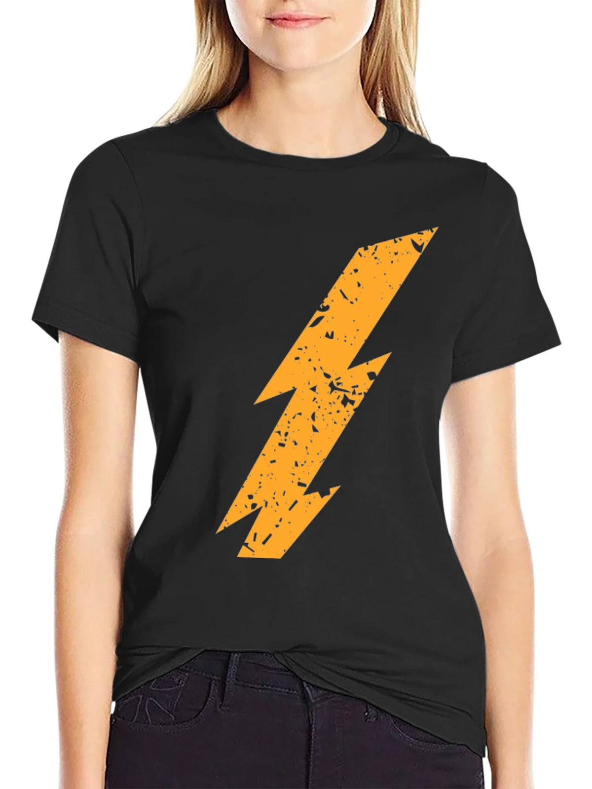 Lightning Bolt Graphic T-Shirt - Black product image 2