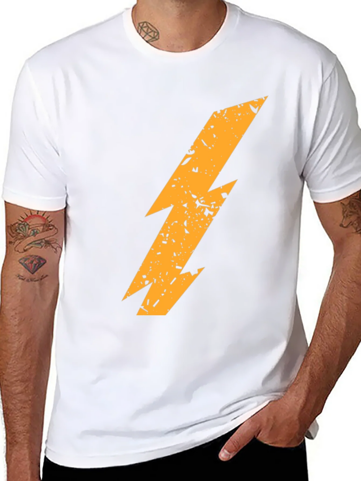 Lightning Bolt Graphic T-Shirt - Black product image 7