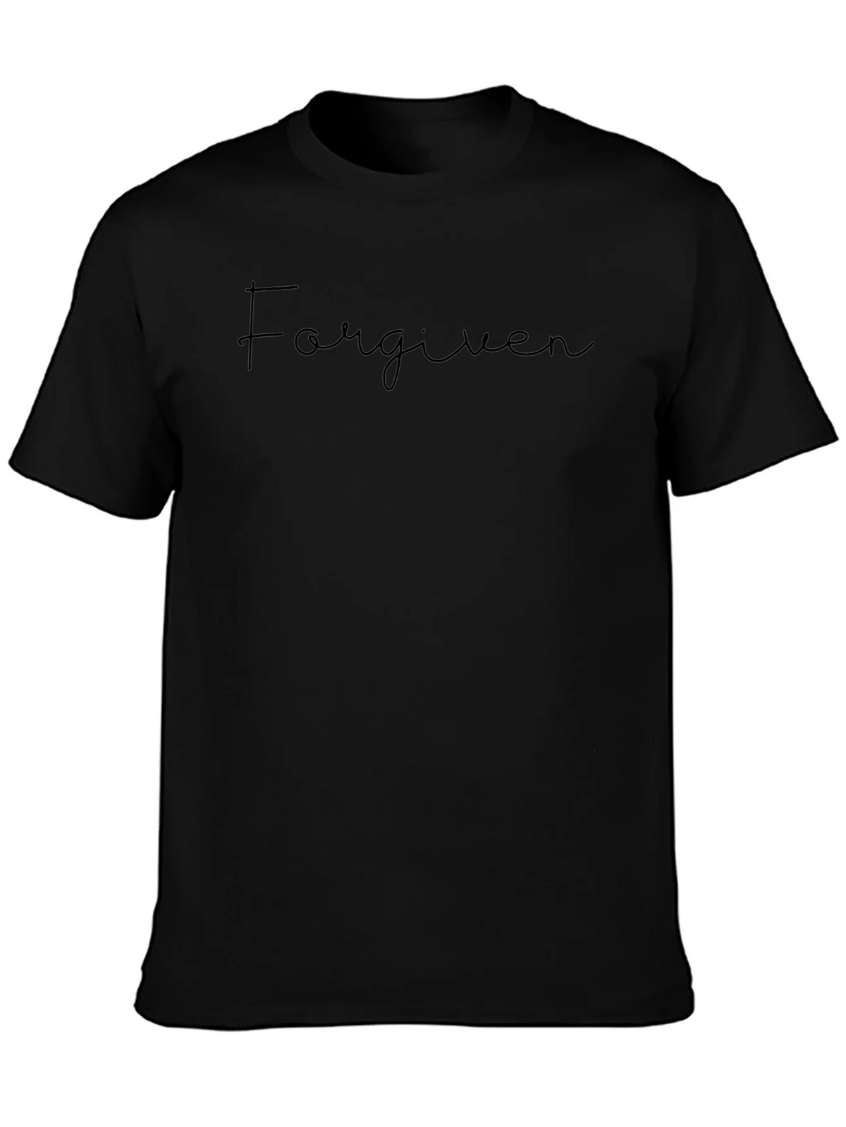 Forgiven Script Black Graphic T-Shirt product image 3