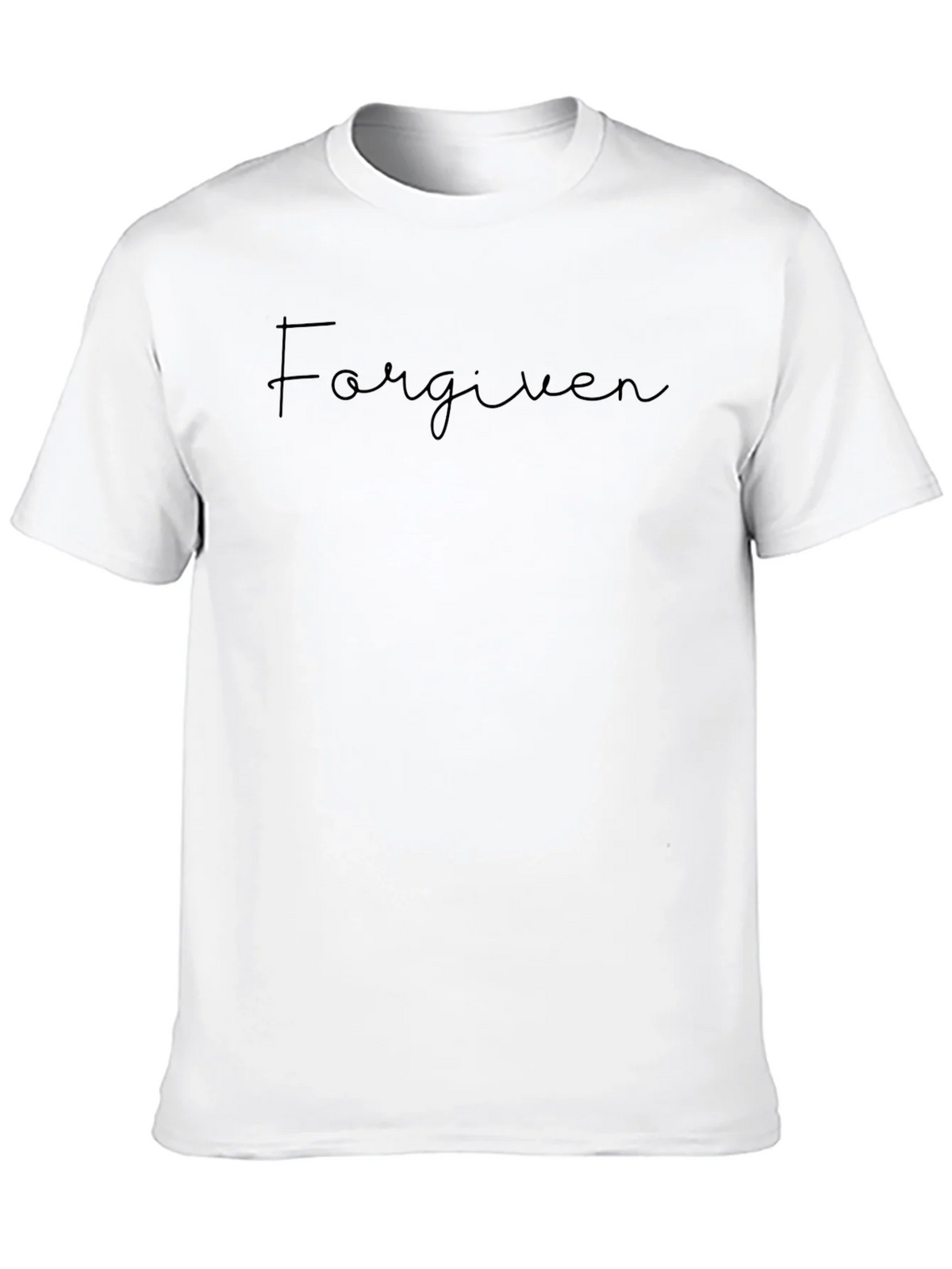 Forgiven Script Black Graphic T-Shirt product image 9