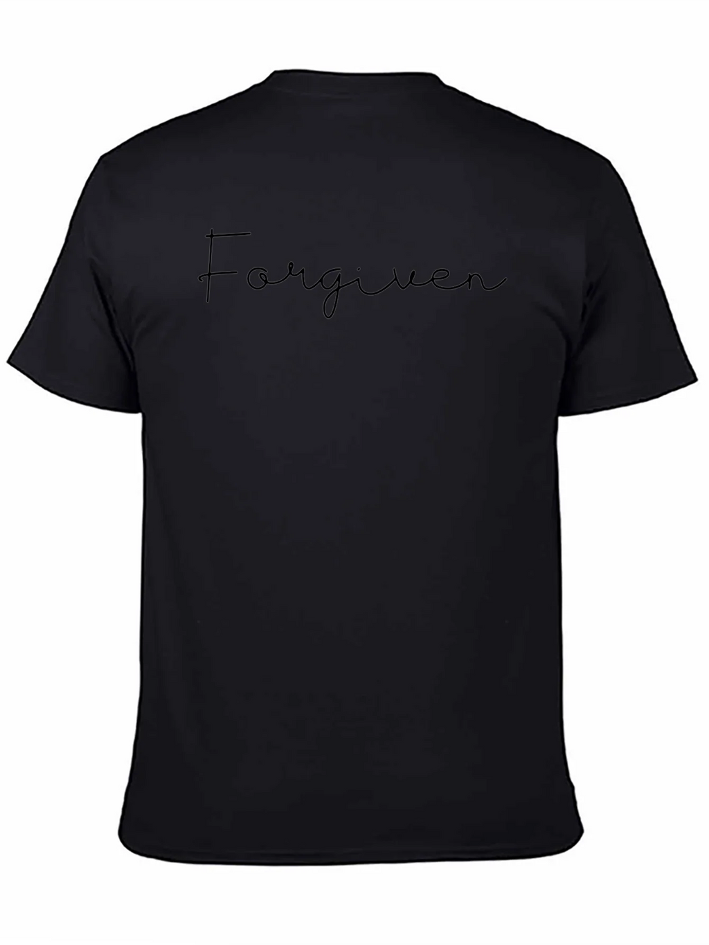 Forgiven Script Black Graphic T-Shirt product image 4