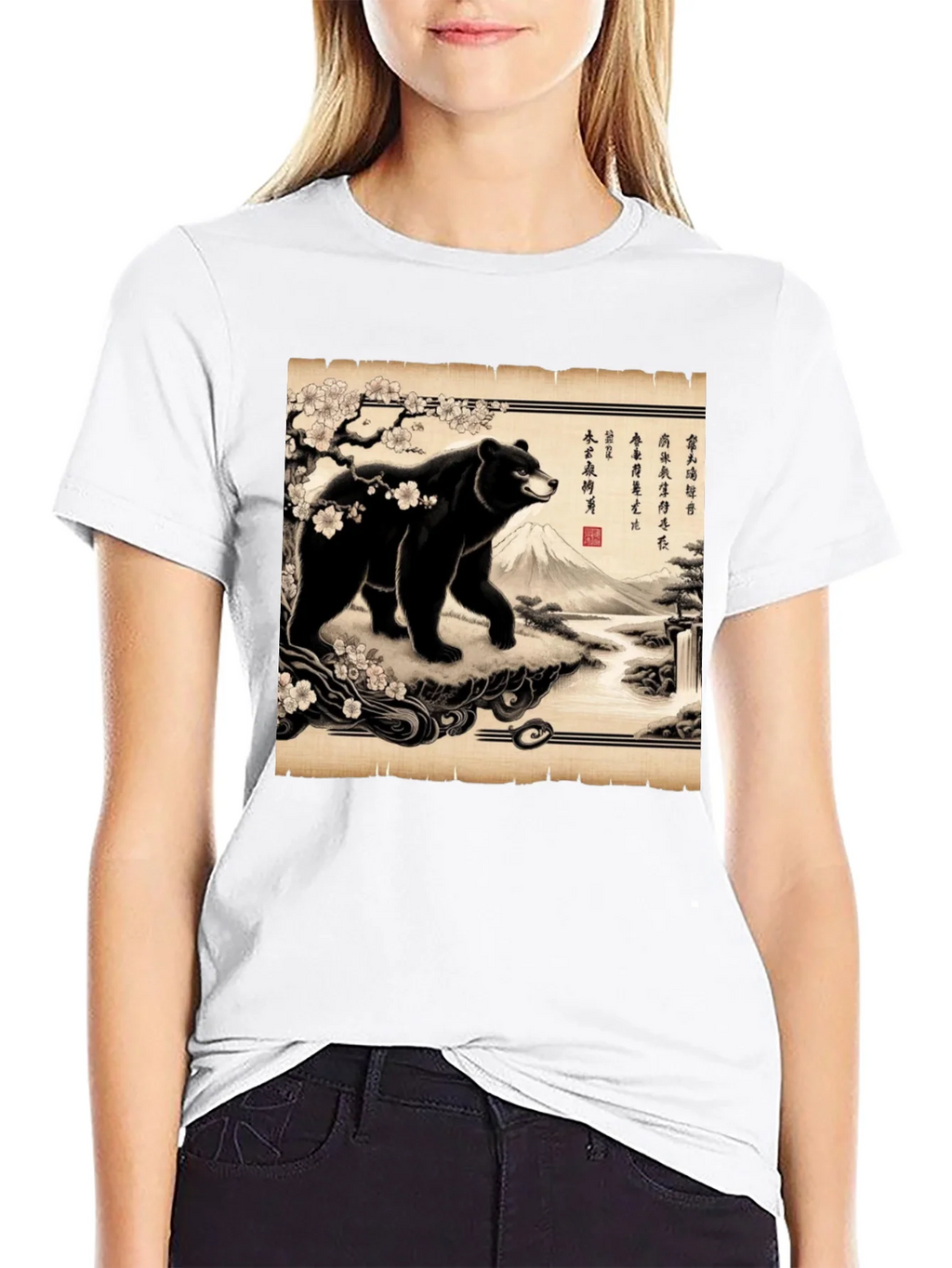 Japanese Bear Print T-Shirt product image 8