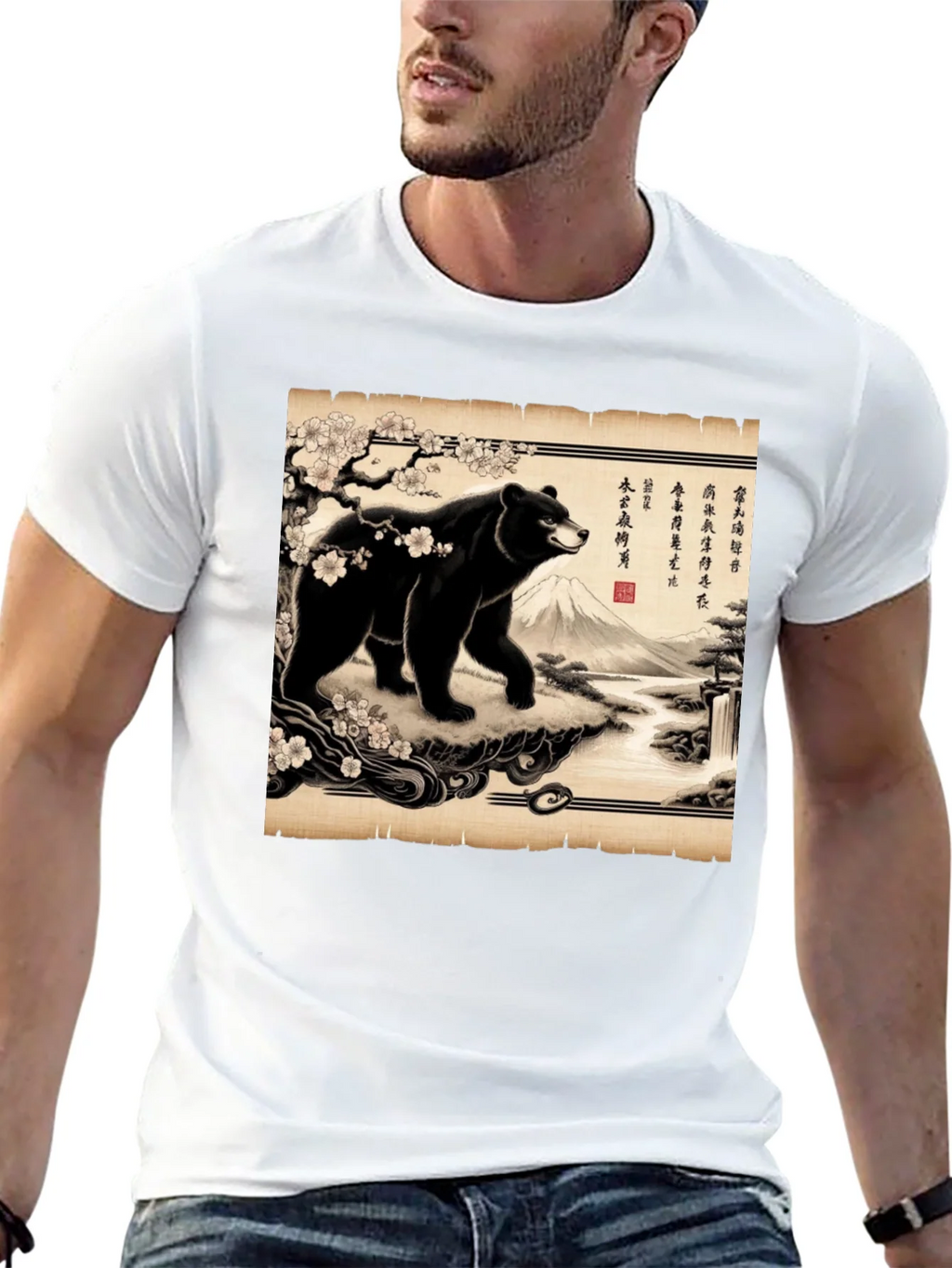 Japanese Bear Print T-Shirt product image 12