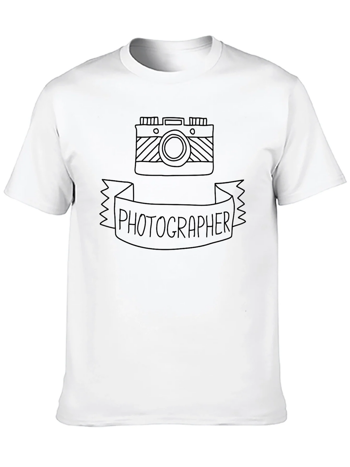 Photographer Camera Graphic Tee - Black Crewneck T-Shirt product image 9