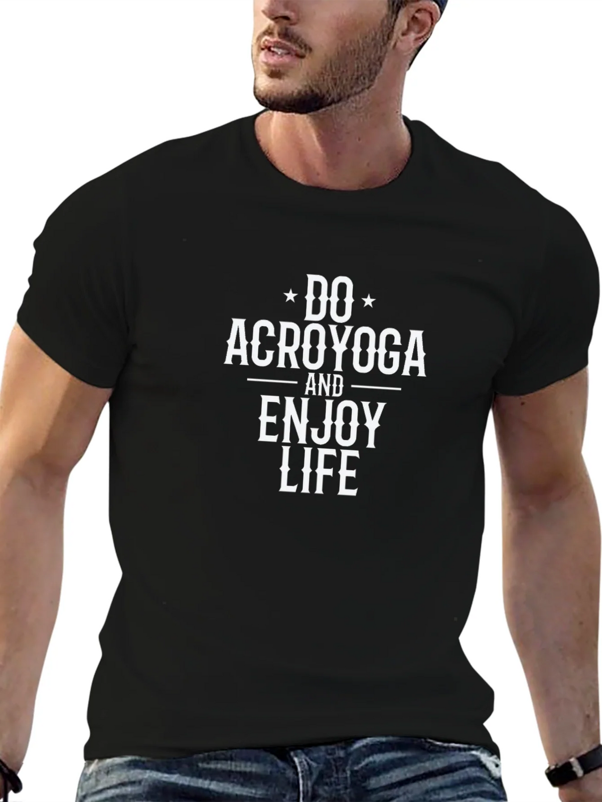 Do Acroyoga T-Shirt - Black Cotton Blend product image 6