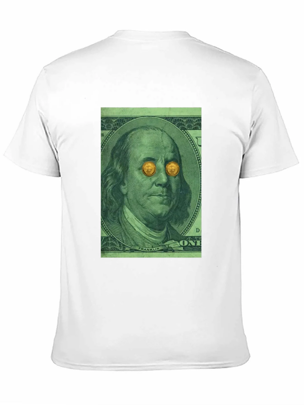 Bitcoin Eyes Benjamin Franklin Graphic Tee product image 10