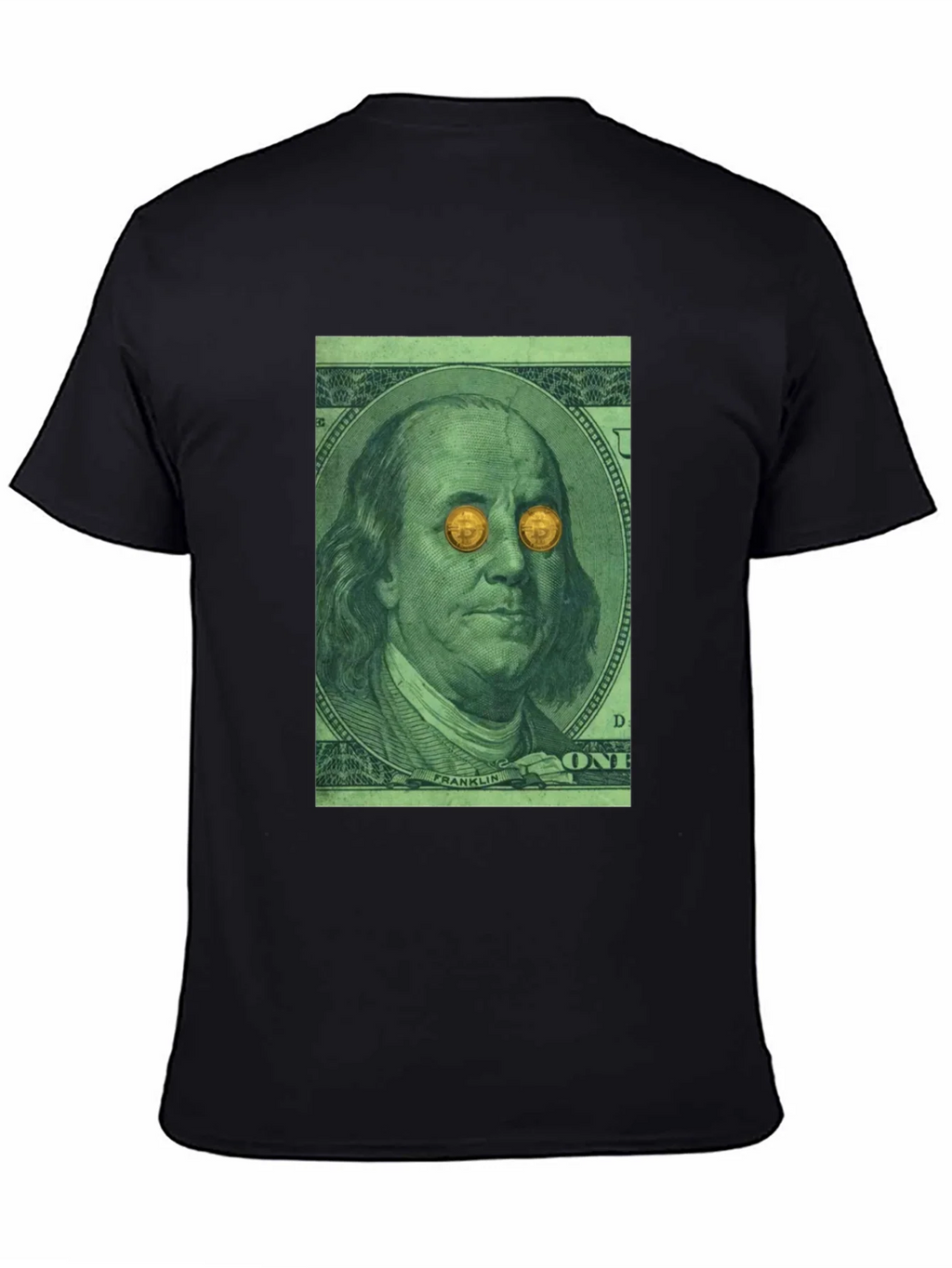 Bitcoin Eyes Benjamin Franklin Graphic Tee product image 4
