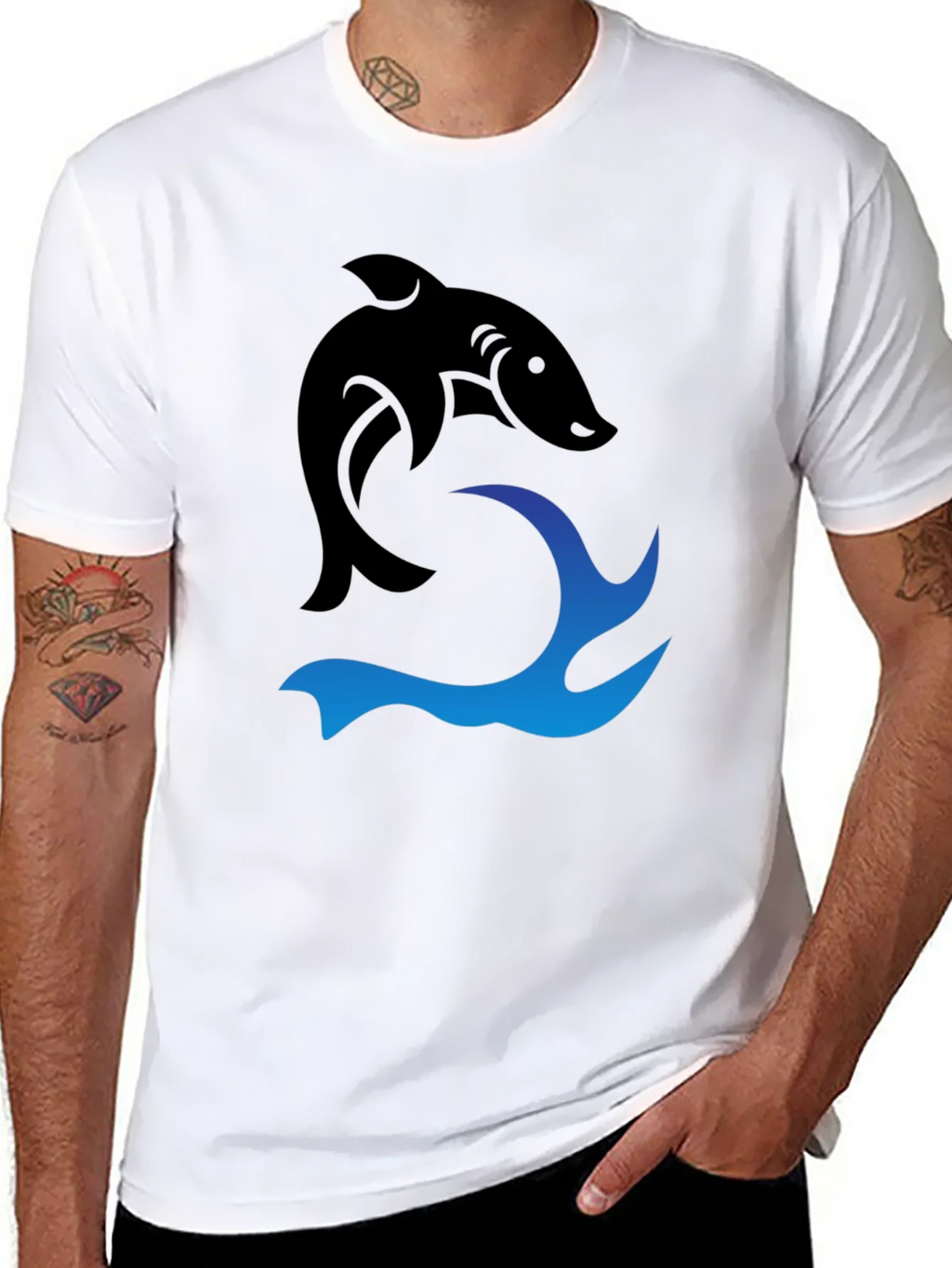 Black Shark Wave Graphic Tee product image 7