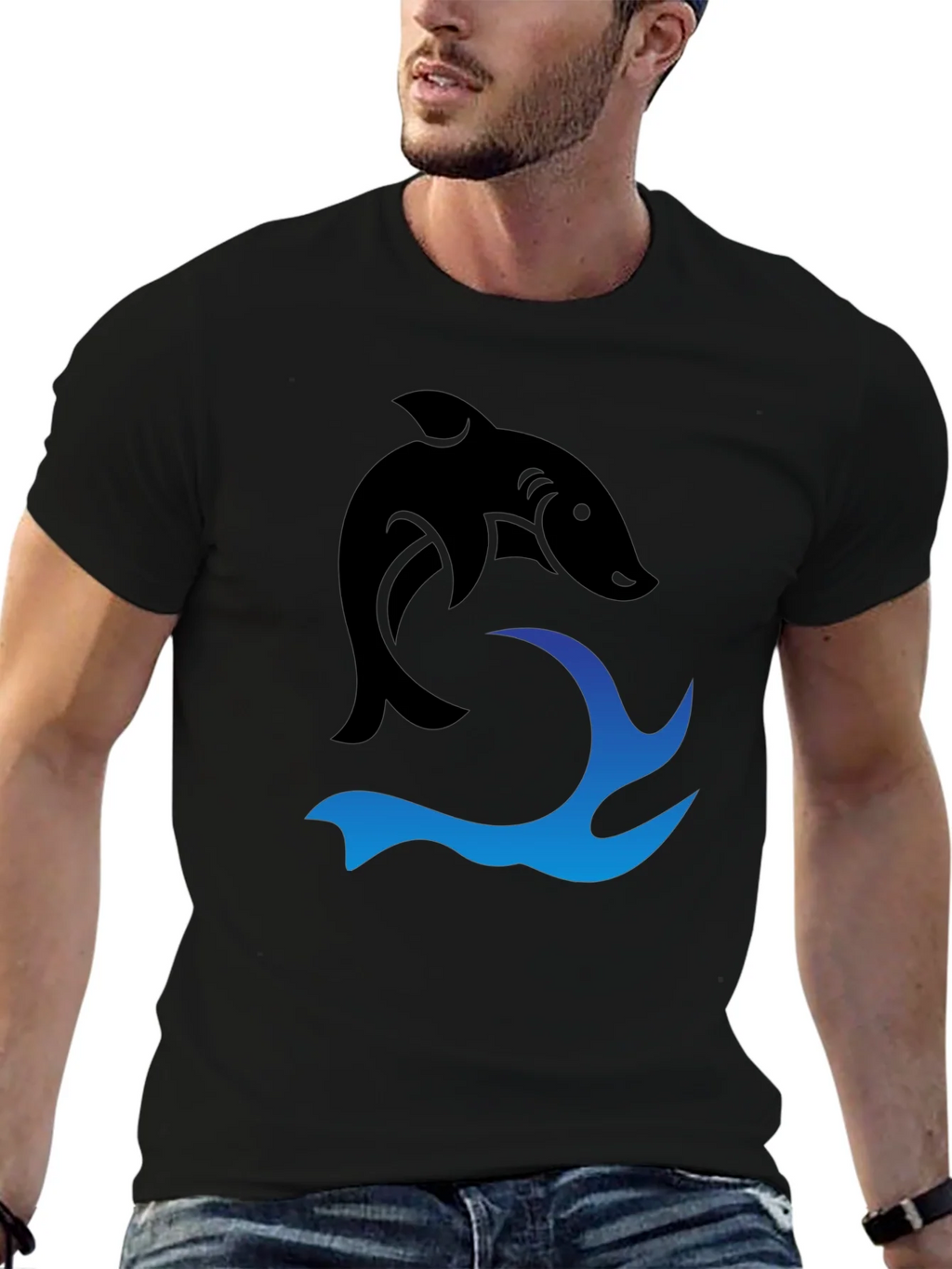Black Shark Wave Graphic Tee product image 6