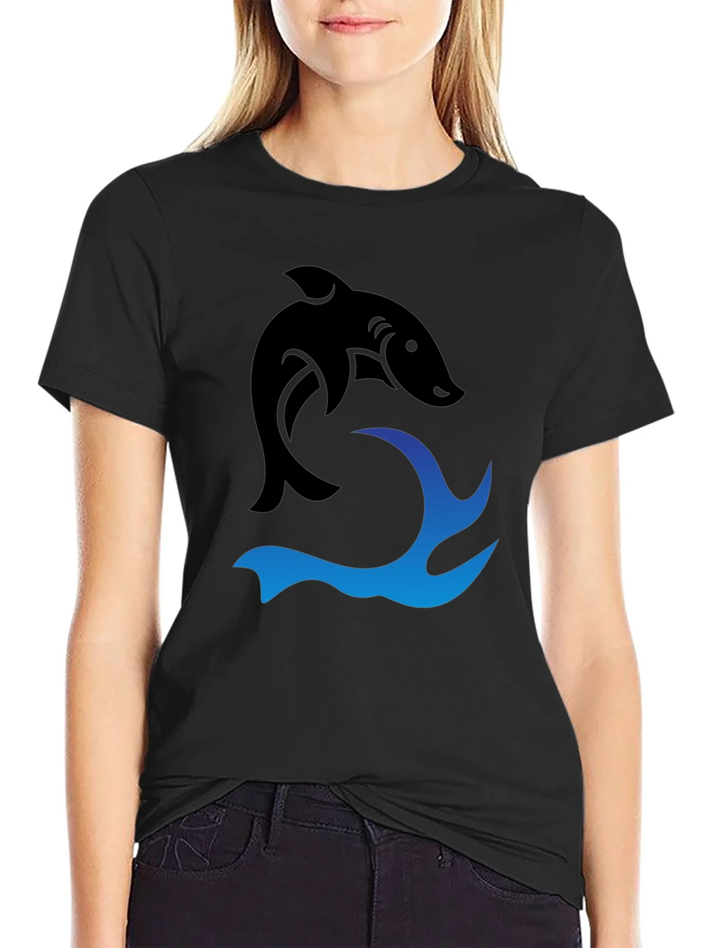 Black Shark Wave Graphic Tee product image 2