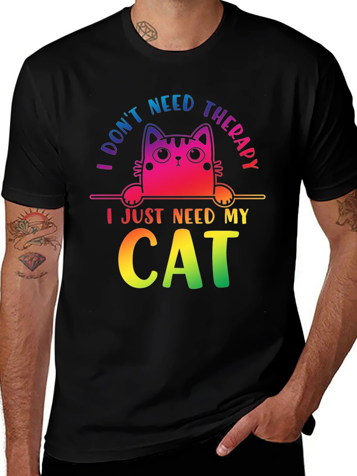 I Dont Need Therapy Cat T-Shirt product image 1