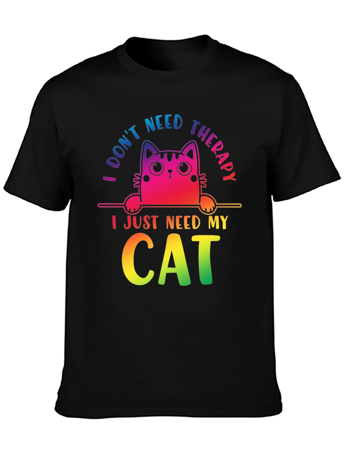 I Dont Need Therapy Cat T-Shirt product image 3